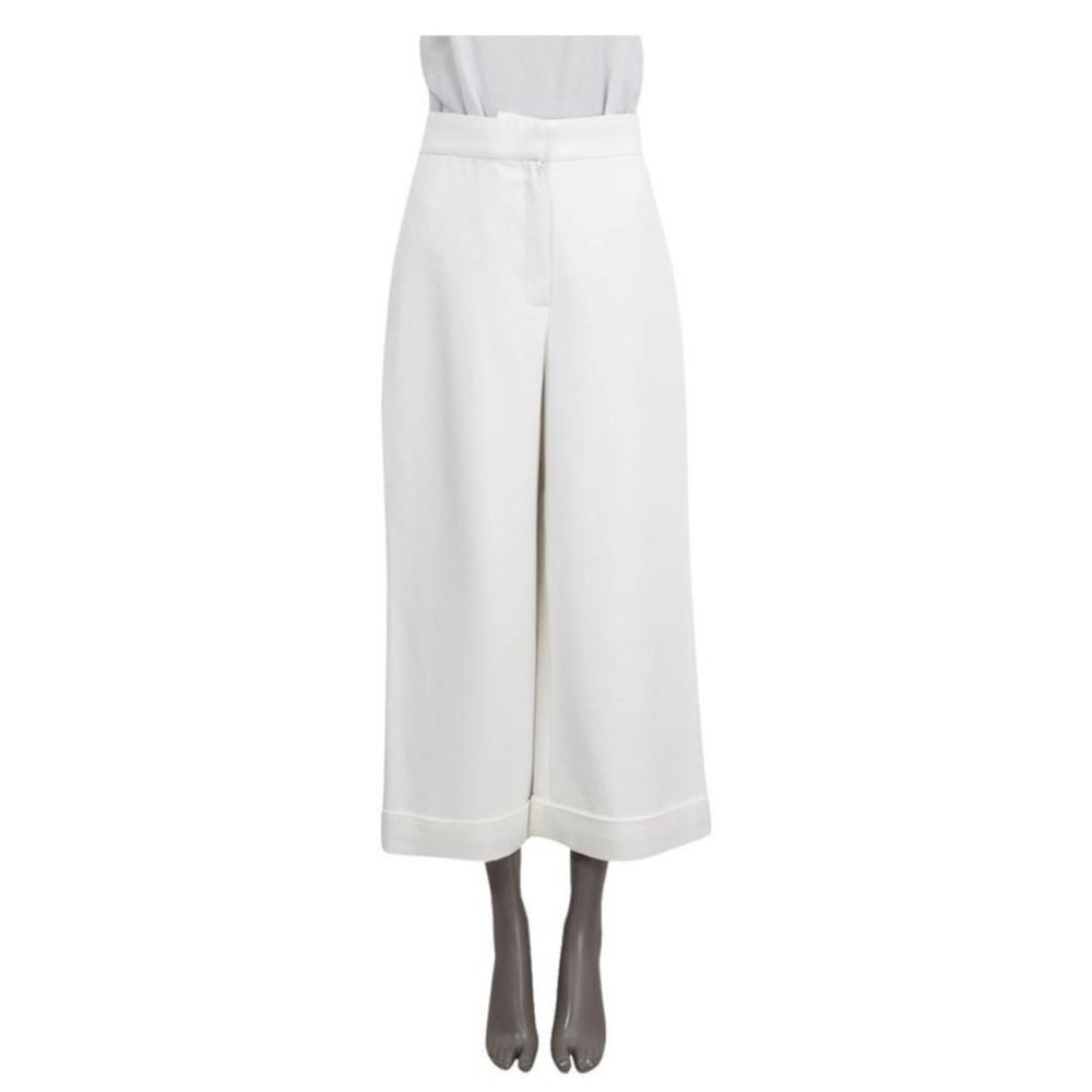 CHANEL White and Blue Wide Leg Pants - Picture 5 of 14